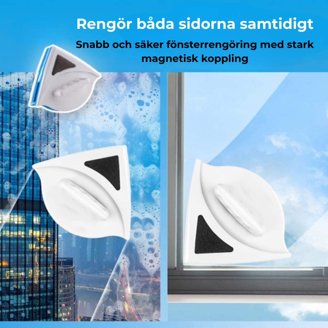GlasMagnet™ - Rena fönster. Inifrån och ut.