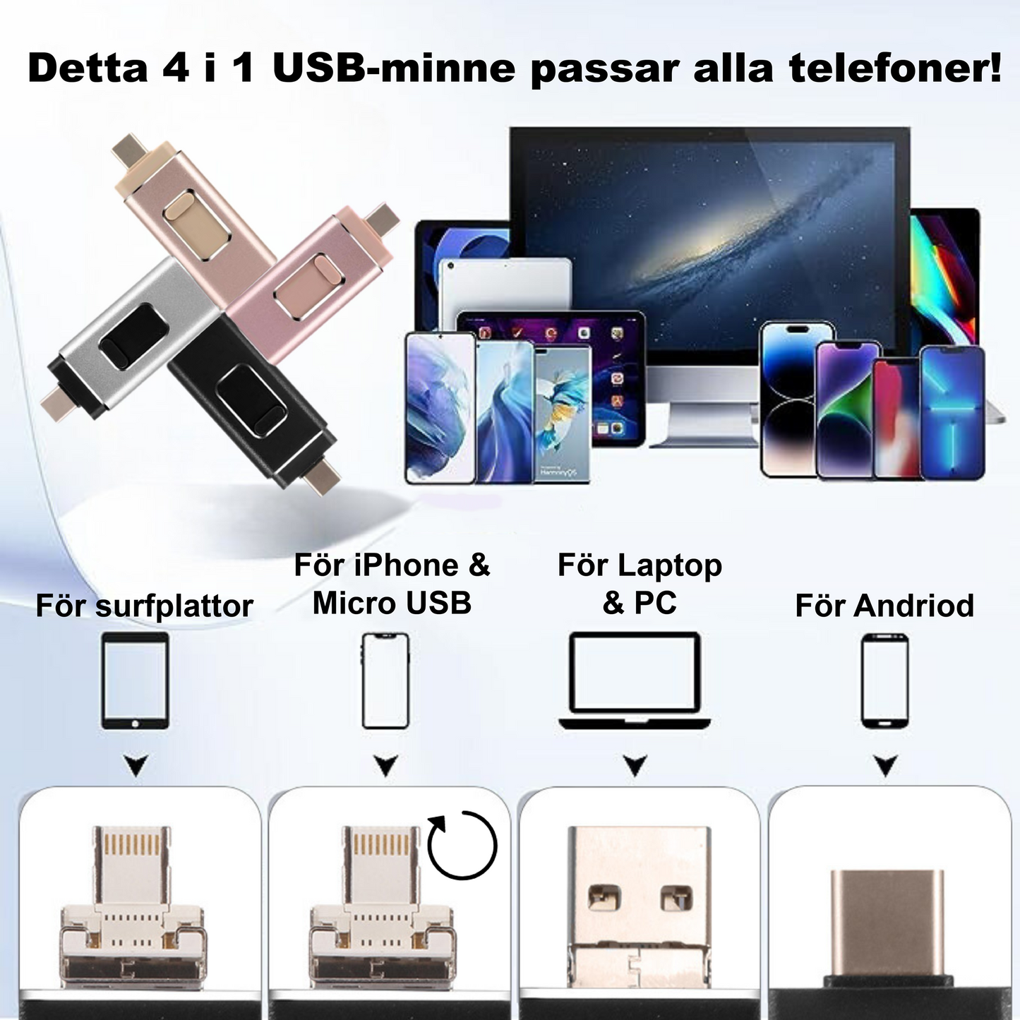 LagraFlex™ - 4-i-1 USB