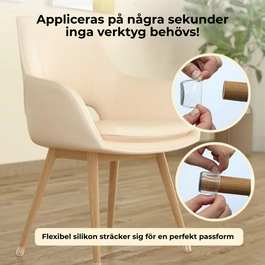 TystTass™ - Skyddar golv. Tystar varje rörelse.